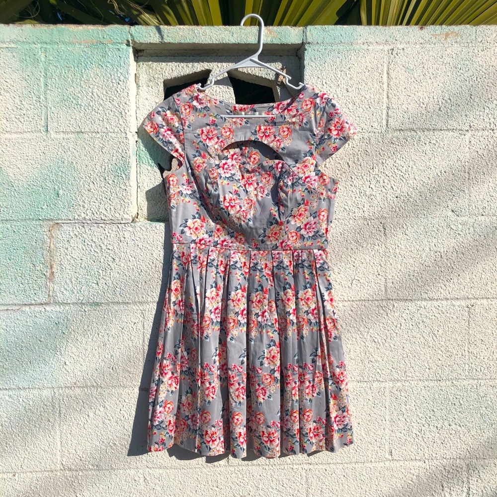 LC Lauren Conrad Pleated Floral Dress